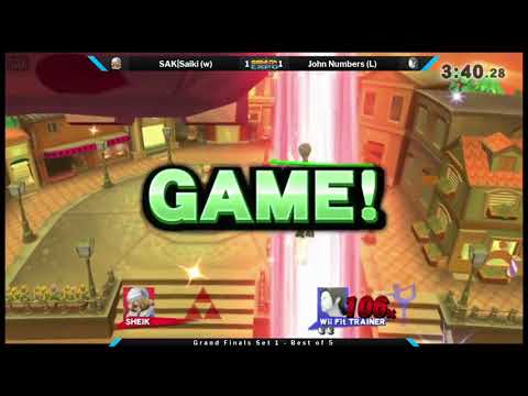 Game On Expo Smash 4 Grand Finals - SAK|Saiki (Sheik) vs John Numbers (Wii Fit Trainer)