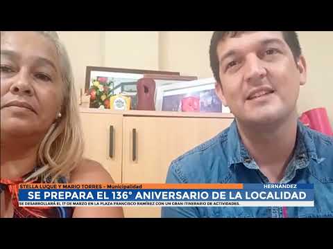 Hernandez - Este 17/03 se festejará el 136º Aniversario de la localidad