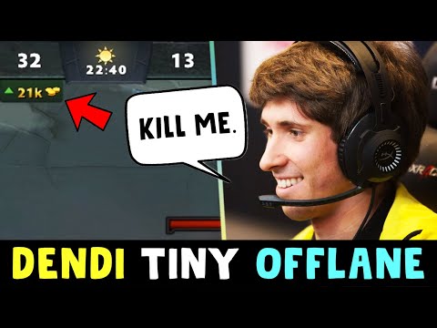 Dendi TINY Offlane destroyed enemies in Pubs - 20K+ Gold Lead in just 22 Minutes Game! DOTA 2