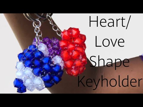 HOW TO MAKE A HEART/LOVE SHAPE KEYHOLDER// DIY HEART KEYCHAIN // BEGINNER FRIENDLY