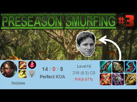 PreSeason S8 Smurfing #03: Dominate w/ INIFINITY EDGE NIDALEE JUNGLE (Patch 7.23 Commentary)