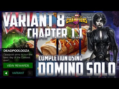 VARIANT 8.1.1 EASY SOLO using DOMINO with Synergies | EASY PATH & BOSS | Marvel Contest Of Champions
