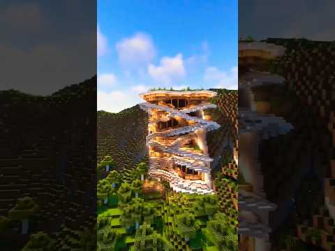 Futuristic Cliff House Timelapse! Watch Raghvendra's Epic Minecraft Build 😮🔥 #viral