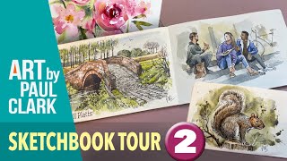 My Latest Watercolour Sketchbook Tour - Volume 2