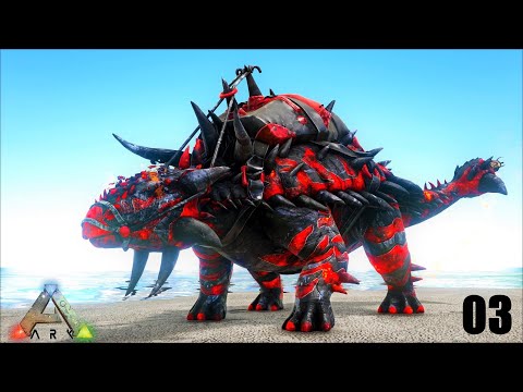 CONFLAGRANT ANKLYO & GIANT FEATHERLIGHT ARMY !!! ARK Survival Evolved Pugnacia Dinos ARK MODDED E03