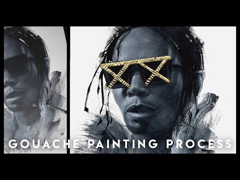 GOUACHE PAINTING || PROCESS || "Dante"