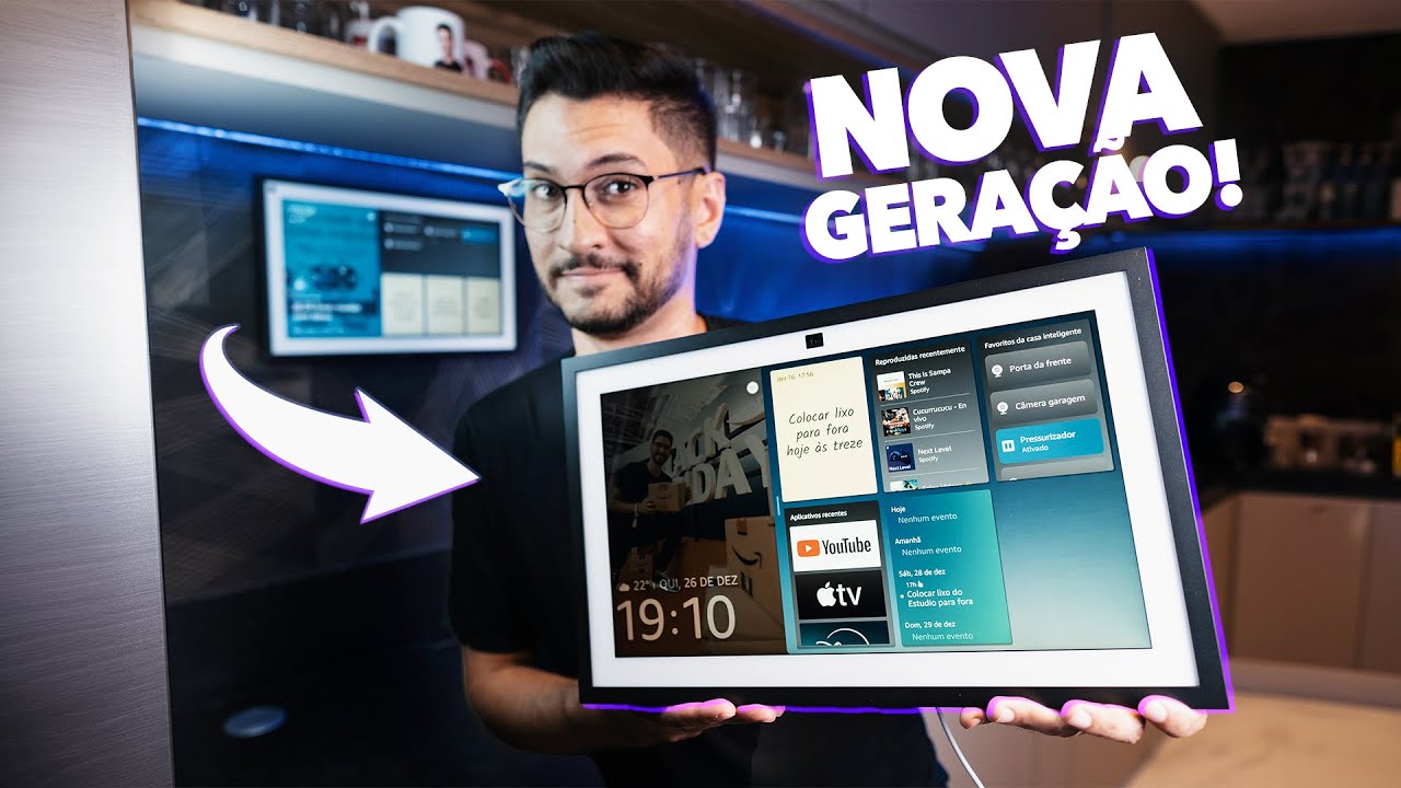 Miniatura da avaliação em vídeo de Smart Display AMAZON Echo Show 15 15,6" Full HD com Alexa e Fire TV