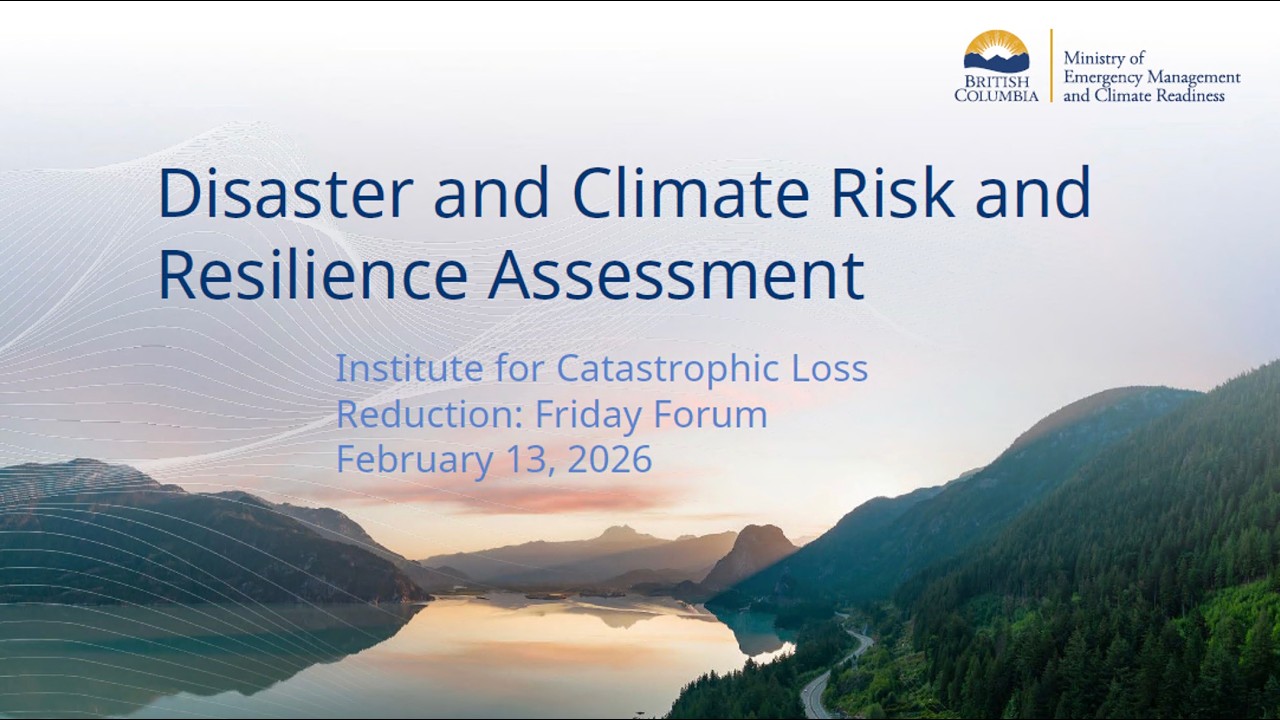 ICLR Friday Forum: Climate risk assessments (Feb 13, 2026)