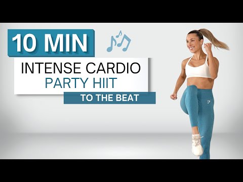 10 min CARDIO PARTY HIIT WORKOUT | To The Beat ♫ | No Squats or Lunges | Fun + High Intensity