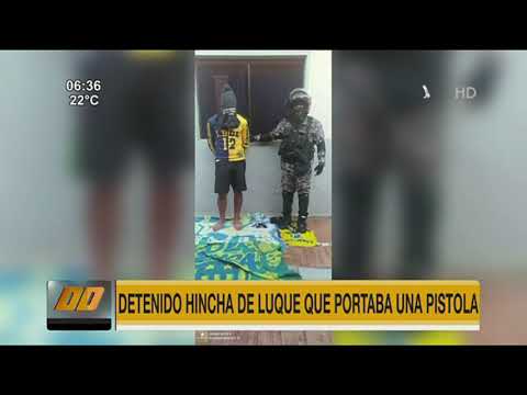 Detuvieron a hincha de Luque que portaba una pistola
