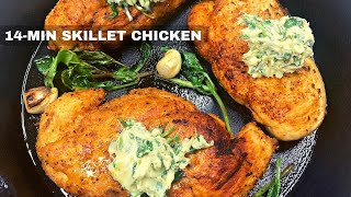 Juicy & Flavorful Cast Iron Skillet Chicken Breast with Garlic Butter