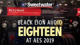 Video thumbnail for Sweetwater at AES 2019 — Black Lion Audio Eighteen Channel Strip by Sweetwater