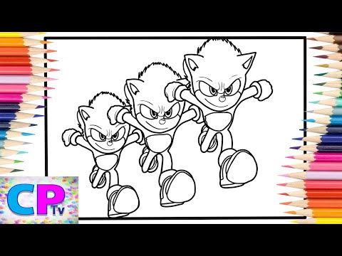 Sonic the Movie Coloring Pages/Sonic in Three Colors/Sergius - Randomizer/Doniy - Journey
