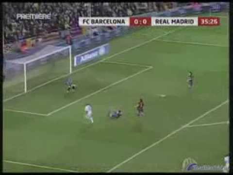 Julio Baptista Great Goal Vs. Barcelona (FCB 0-1 RMD) (La Liga 2007-12-23) (Spanish Commentary)