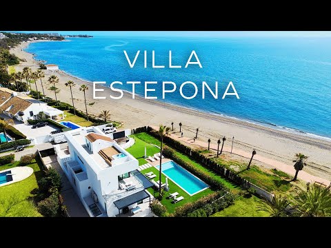 Beachfront Modern Villa in New Golden Mile, Estepona