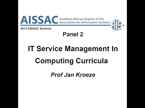 IT Service Management In Computing Curricula by Prof Jan Kroeze