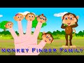 Monkey Finger Family | English Nursery Rhymes For ...