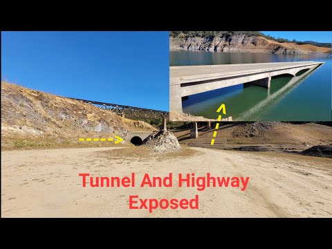 , title : 'Very Low Water Reveals Tunnels And Highway, Shasta Lake Late October 2022'