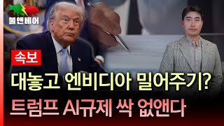 [속보] 이르면 금요일 AI규제혁파 행정명령 서명. 젠슨황이 굳이 팔란티어 협력 언급한 이유 I 홍장원의 불앤베어