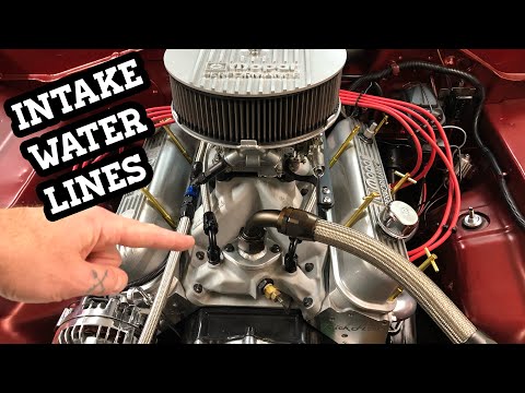 More Racecar! Adding intake water lines to small block mopar! Edelbrock super victor intake