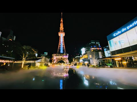 【4K】Japan Night Walking Tour - Nightlife in Sakae, Nagoya #ASMR