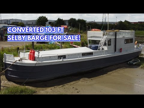 £499K STEEL Liveaboard Converted SELBY BARGE For Sale!