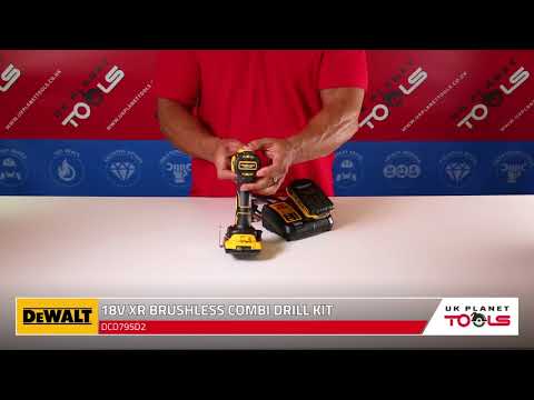 DeWalt DCD795D2 18V Brushless Combi Drill With 2 x 2Ah Batteries, Charger & Case | UK Planet Tools