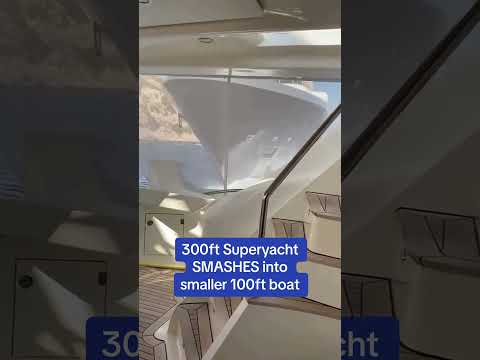 300ft superyacht CRASHES into smaller boat