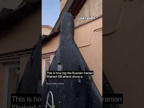 So groß ist die russisch-iranische Shahed-136 Angriffsdrone #KrieginUkraine #Russland #Drohne