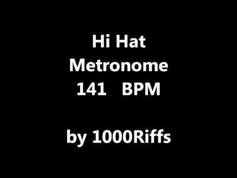 Hi Hat Metronome 141 BPM - Beats Per Minute