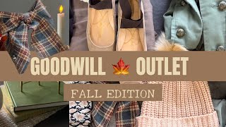 FALL GOODWILL BINS THRIFT HAUL 🍂 | VINTAGE CLOTHES & AESTHETIC HOME DECOR FINDS AT OUTLET BINS!