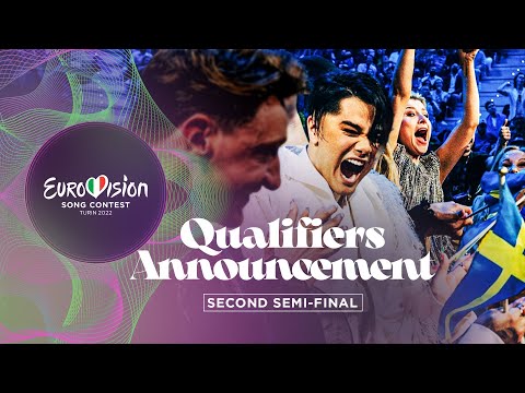 Qualifiers Announcement - Second Semi-Final - Eurovision 2022 - Turin