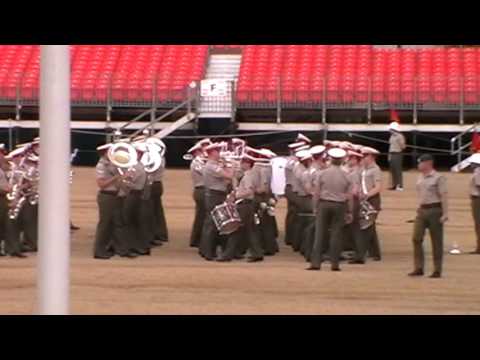Royal Marines Massed Bands rehearse for Beating Retreat - May 2016