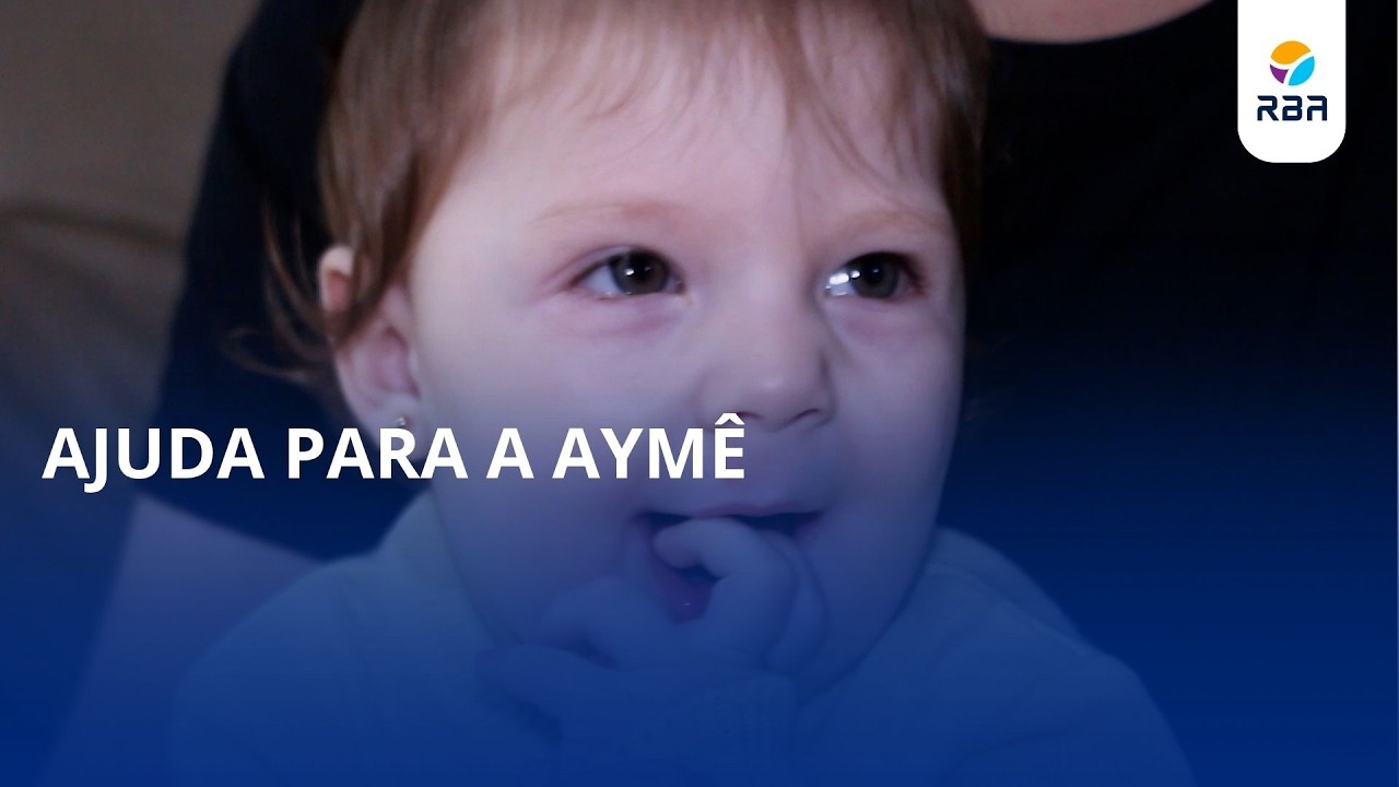 Aymê, de um ano, precisa de ajuda para continuar o tratamento