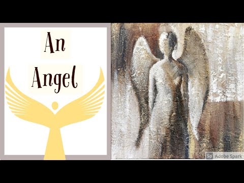 How to paint in Acrylics | How to paint an angel for beginners |How to use texture paste | Angel