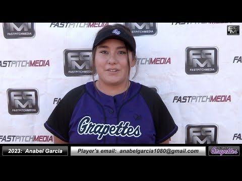 2023 Anabel Garcia First Base and Outfield Softball Skills Video - Ca Grapettes Hollingsworth