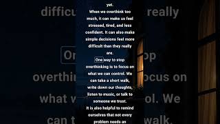 Stop Overthinking - A2 Level - English Listening & Speaking Practice