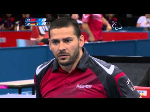 Table Tennis - GER v CHN - Men's Singles Cl 4-5 Quarterfinal 1 M2 - London 2012 Paralympic Games.mp4