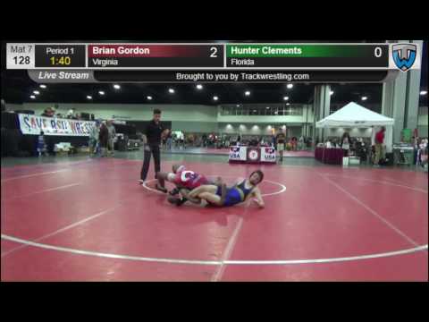 1275 Schoolboy 128 Brian Gordon Virginia vs Hunter Clements Florida 8571899104