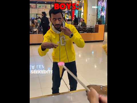 Girls vs boys with turkish ice cream