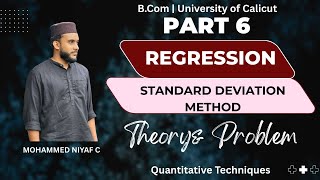 QT Revision Class | Part 6 – Regression using Standard Deviation Method | Module 2 | B.Com/BBA