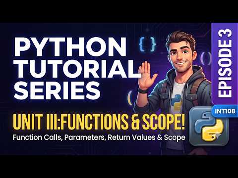 Python Tutorial Series 3 Unit 3 Functions Modules Scope