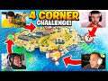The 4 CORNER CHALLENGE on Warzone Rebirth Island!