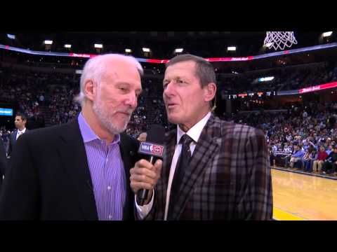 Greg Popovich Welcomes Craig Sager Back to the Sidelines