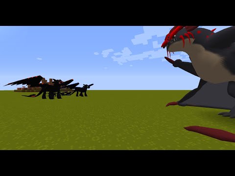 Time Nightfuries vs Titan Stormcutter | Minecraft dragons short #1