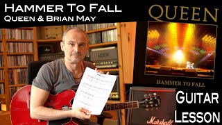 Hammer To Fall (Queen / Brian May) - Rhythm-Guitar - Lesson / Tutorial
