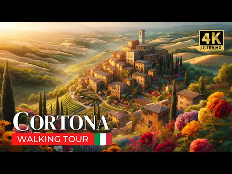 Tuscany’s HIDDEN GEM 👍 Morning Walk 🇮🇹 Hilltop Town Cortona, Italy