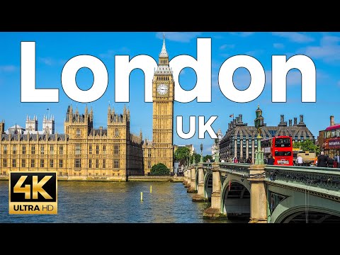 London, England, United Kingdom Walking Tour (4k Ultra HD 60fps) – With Captions