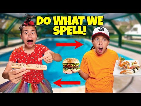 I'LL DO WHATEVER YOU CAN SPELL CHALLENGE!!! Our Kids Swap Lives! Video