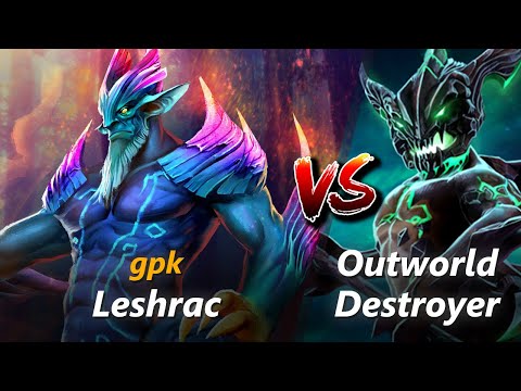 gpk mid Leshrac vs Outworld Destroyer | First 10 minutes